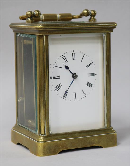 A French carriage clock, signed